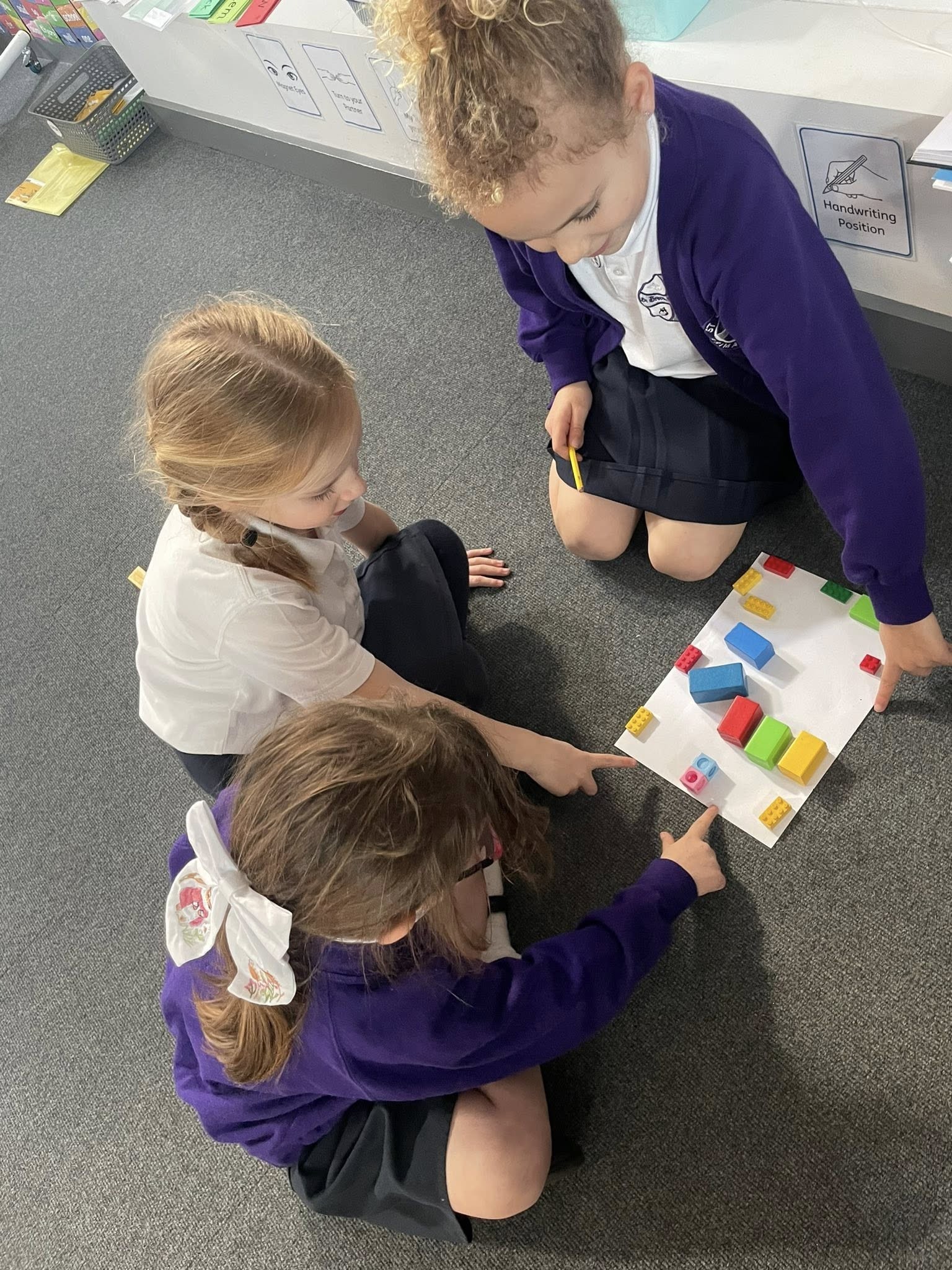 Making a messy map of our classroom.