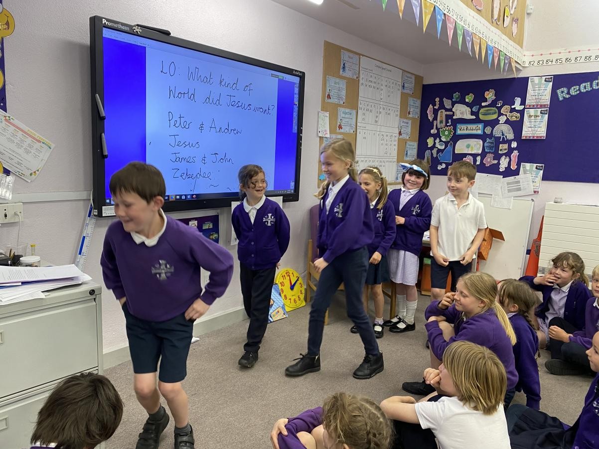 Jesus 'fishing for people' role play in Year 3.