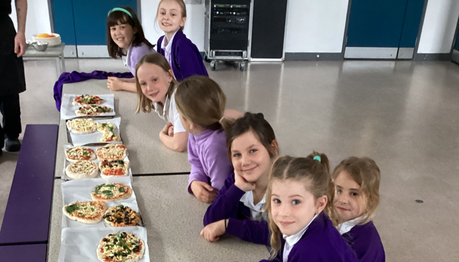 Pupils added their chosen toppings