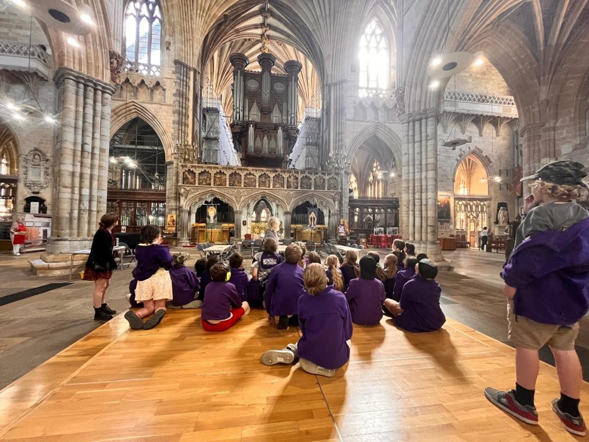 Year Four enjoyed visiting Exeter Cathedral on their residential trip. 
