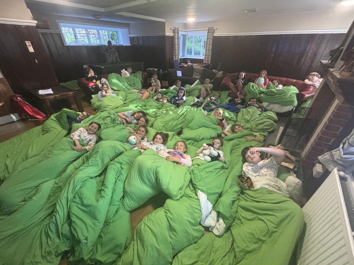 Year Four enjoyed a super snuggly evening during our residential. 
