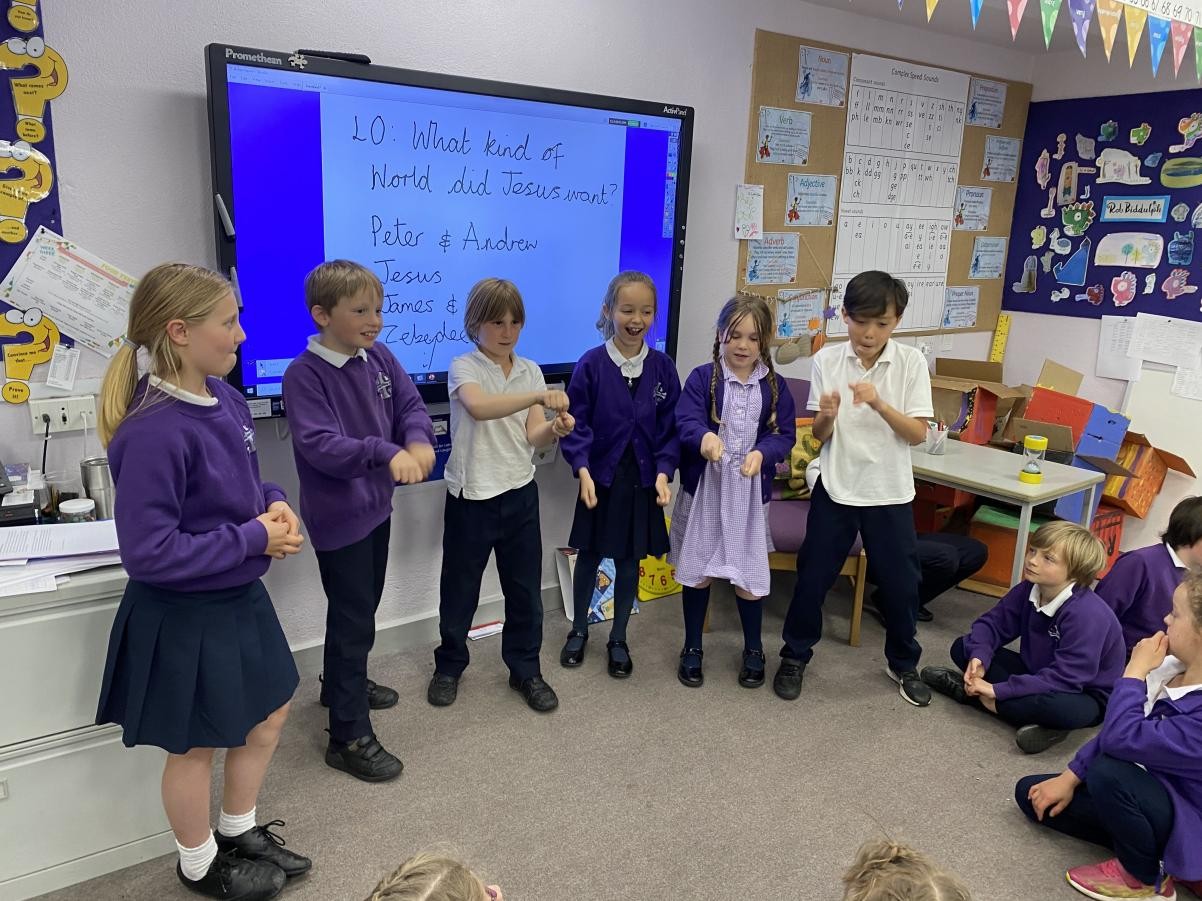 Jesus 'fishing for people' role play in Year 3.