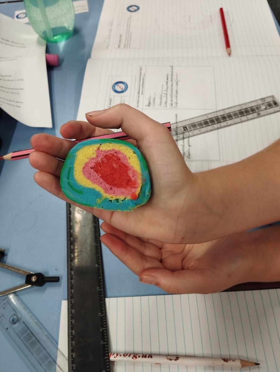 we used playdough to represent the layers of the Earth's structure