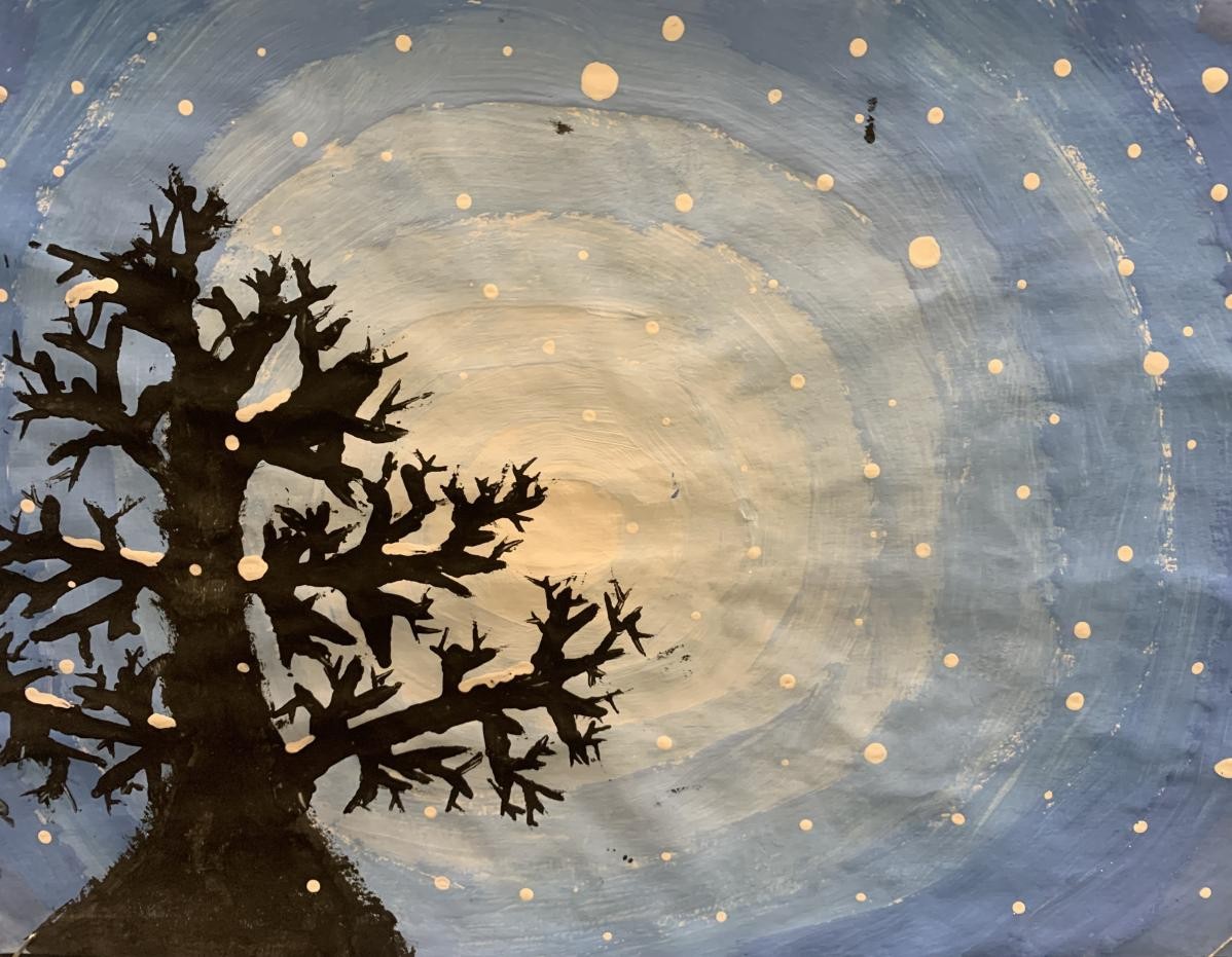 Light and dark Silhouette paintings