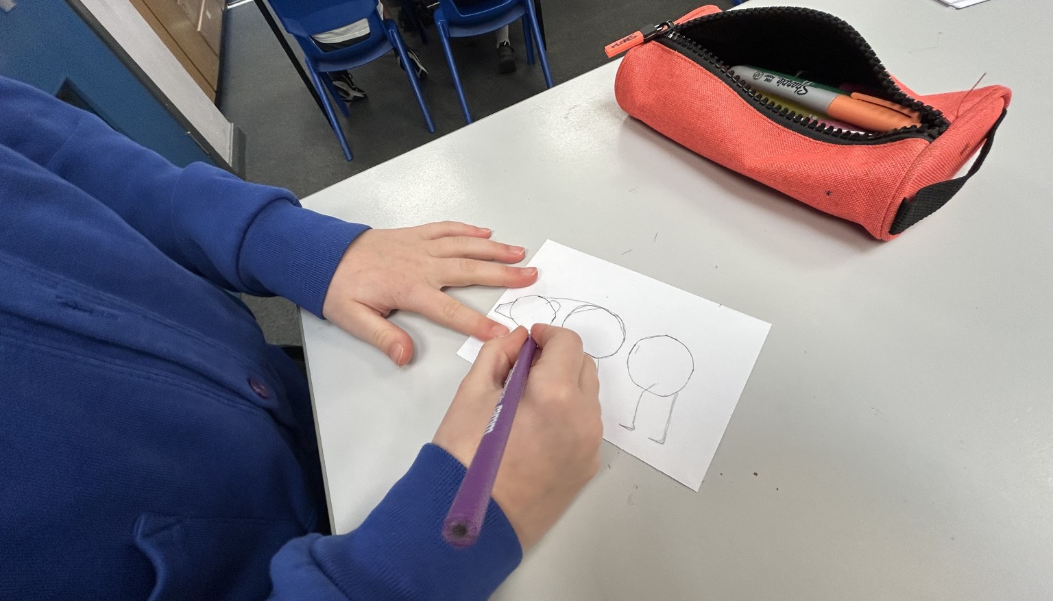 Sketching polar bears at the start of our new 'Explorers' topic!