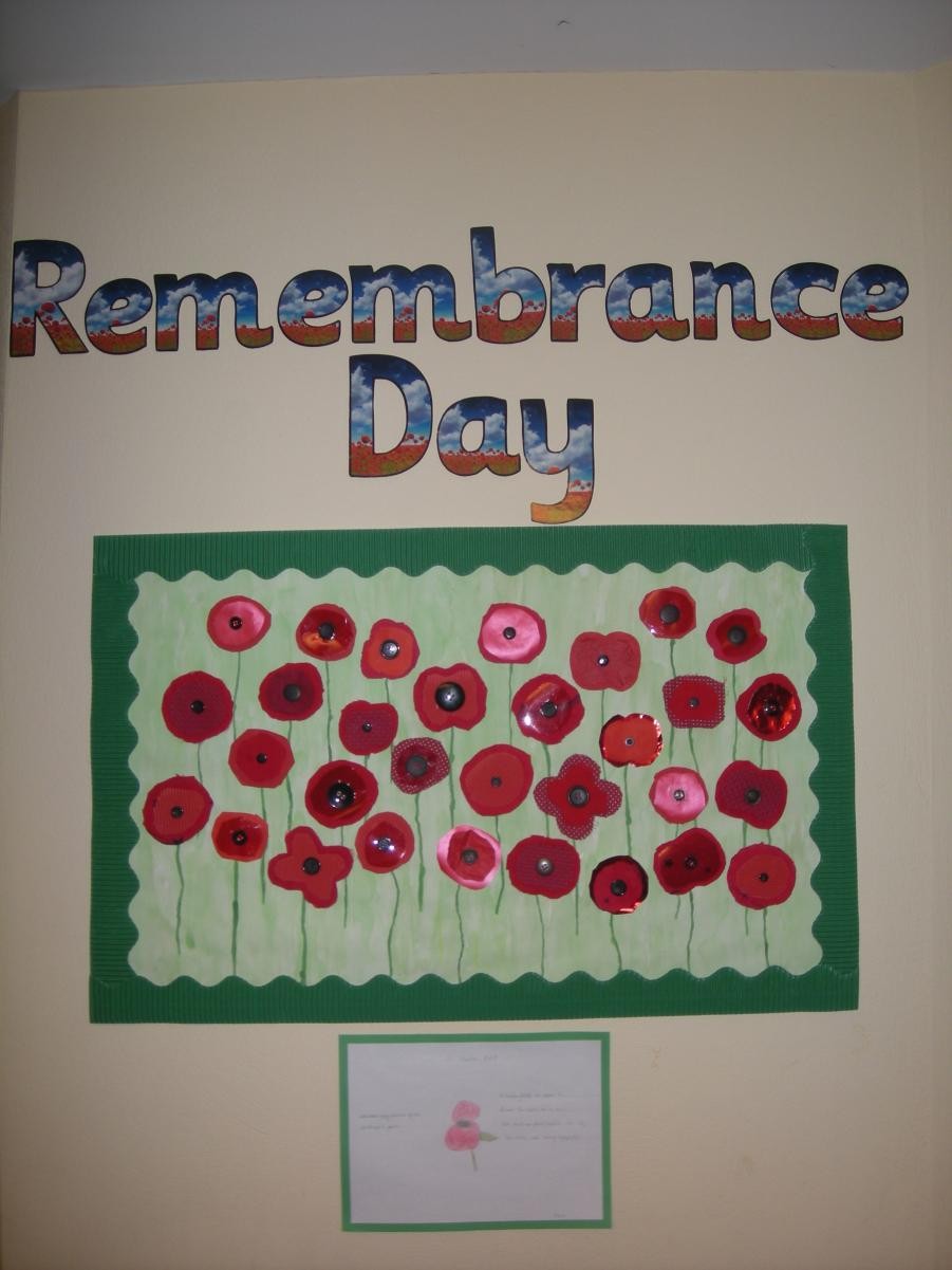 Beautiful Poppy brooches, made by Class 2, to commemorate Remembrance Day.