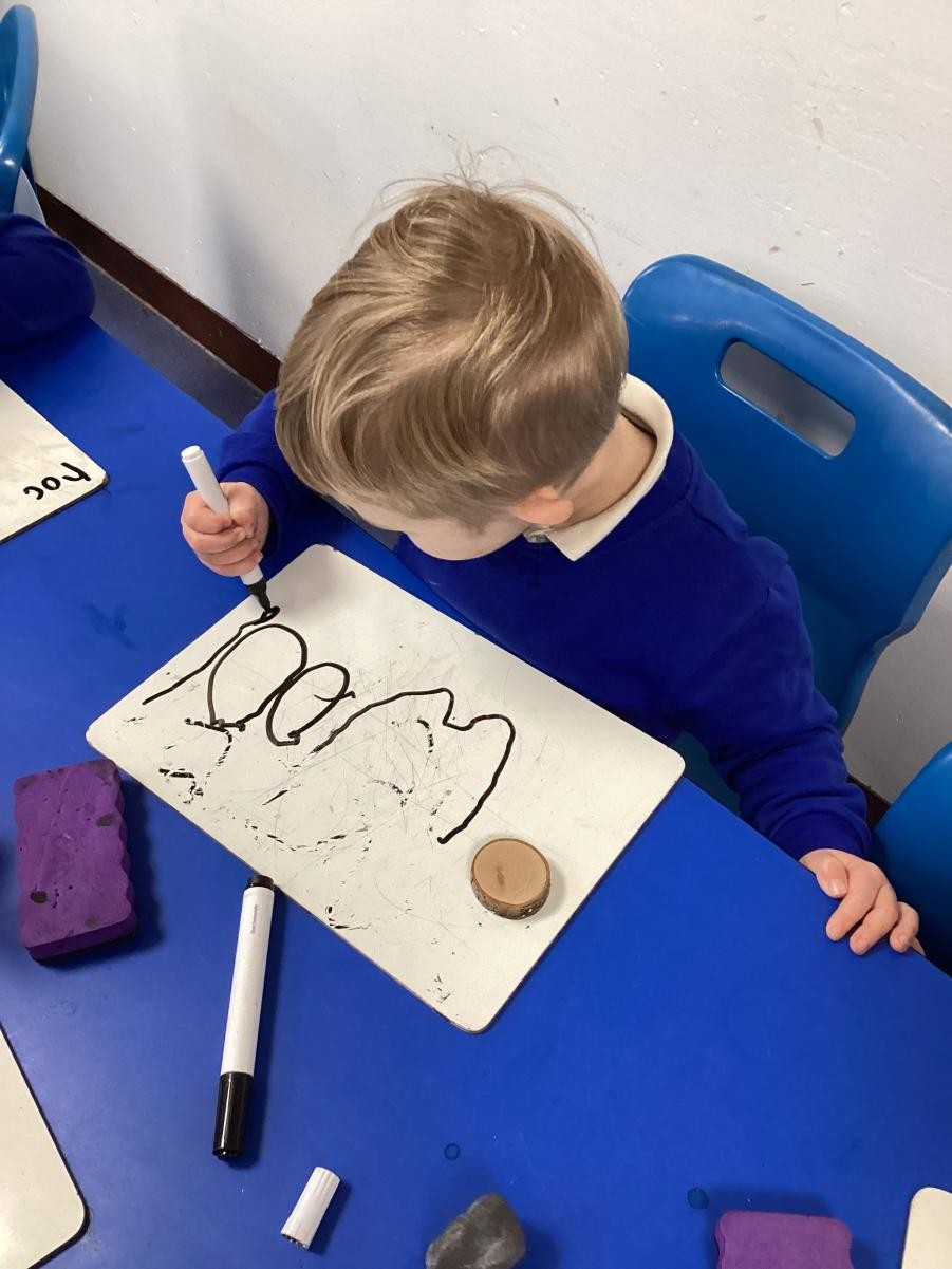Writing what materials our objects are made from. 