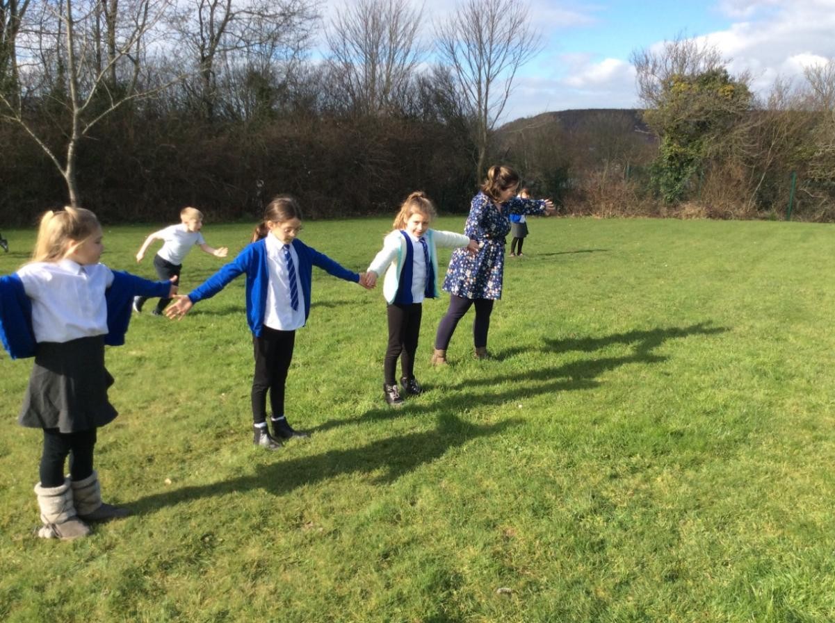 We can find patterns in the way that the size of shadows change. 