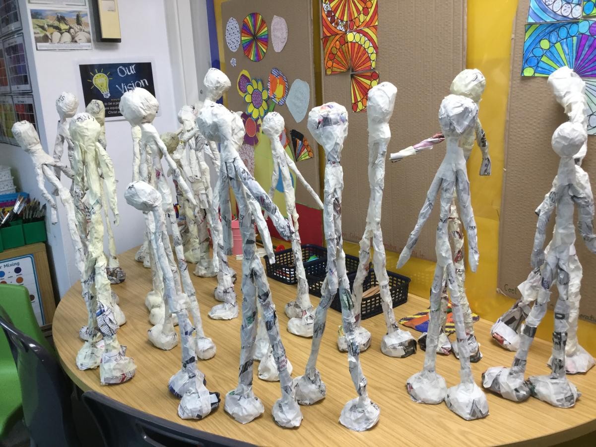 Sculpture. Alberto Giacometti inspired armatures.