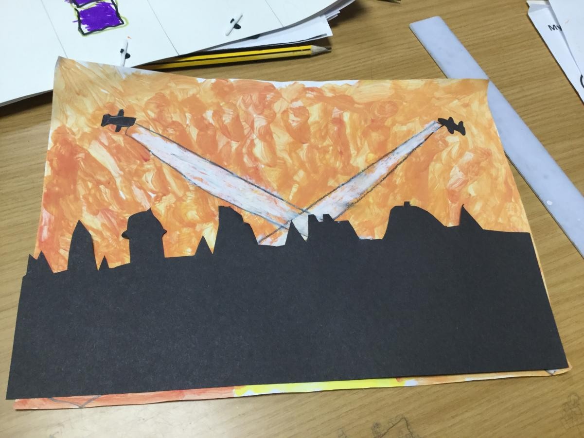 Paint. Adding details to painted backgrounds