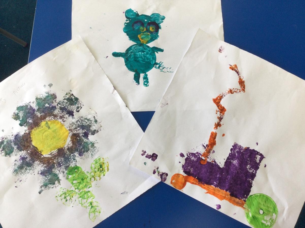 Print. Pictures using everyday objects.