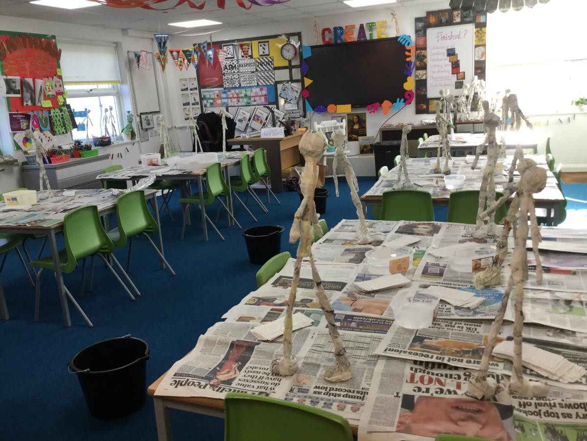 Sculpture. Alberto Giacometti inspired armatures.