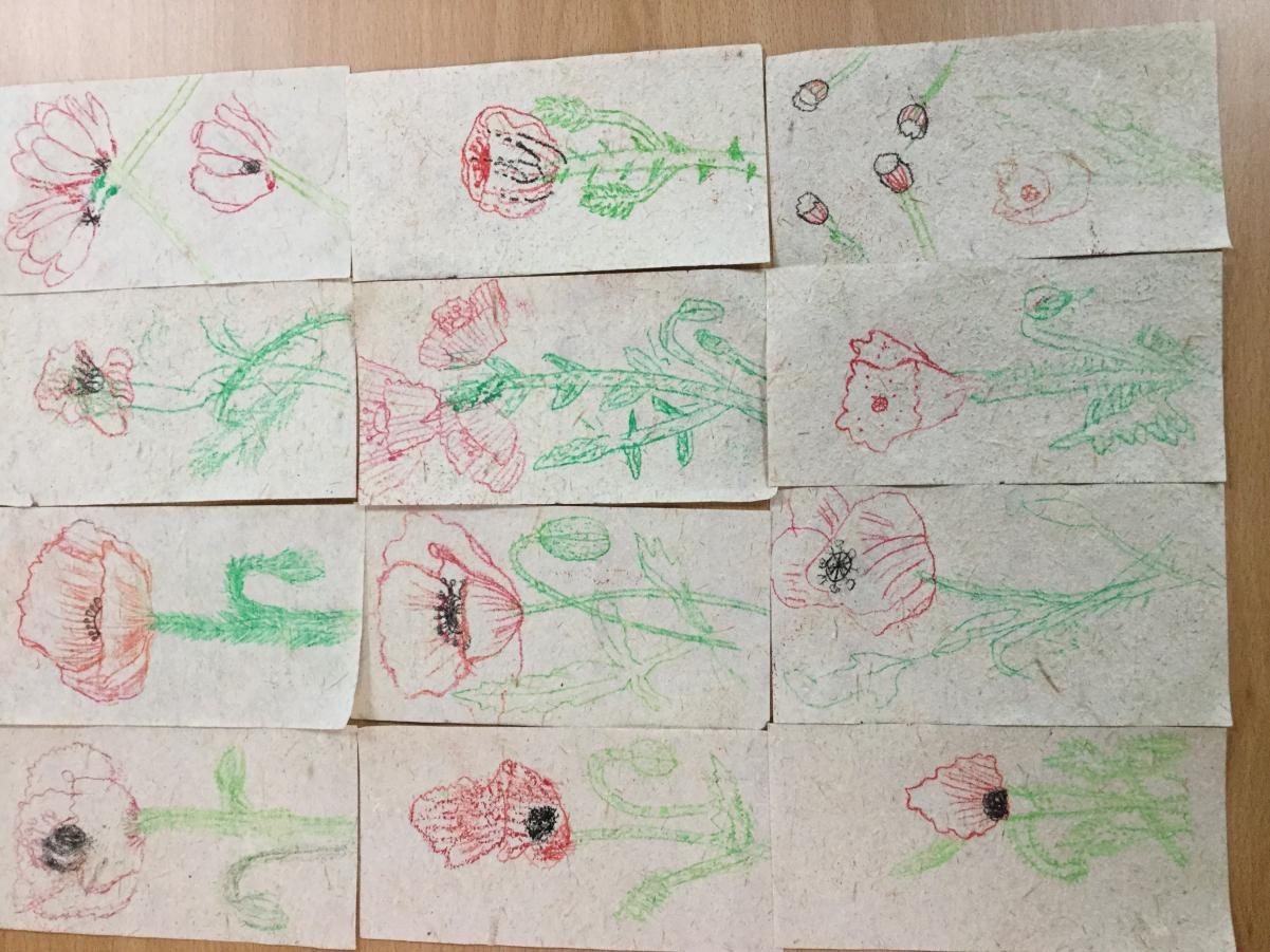 Print. Poppy monoprints.