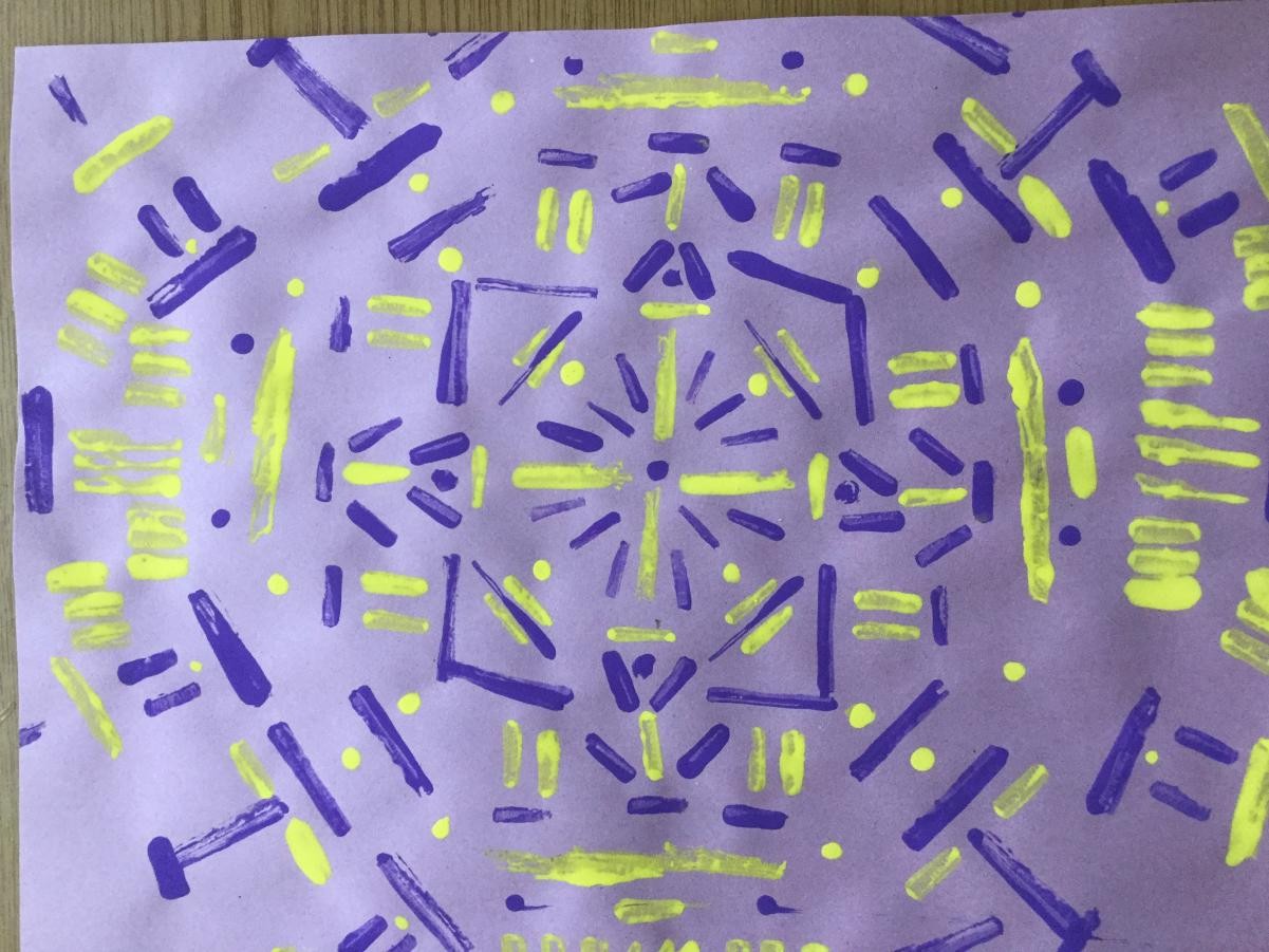 Print. Radial patterns