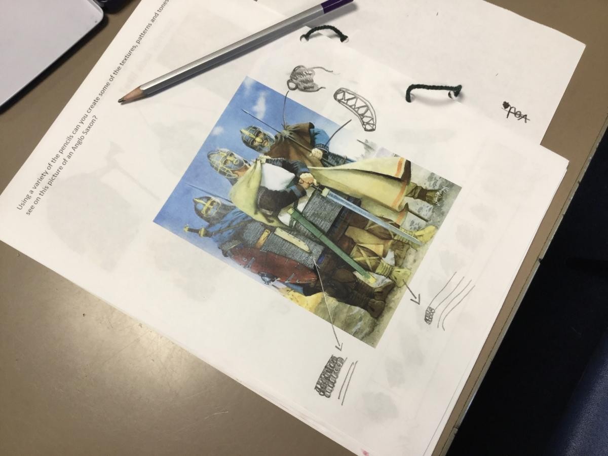 Drawing. Practising textures