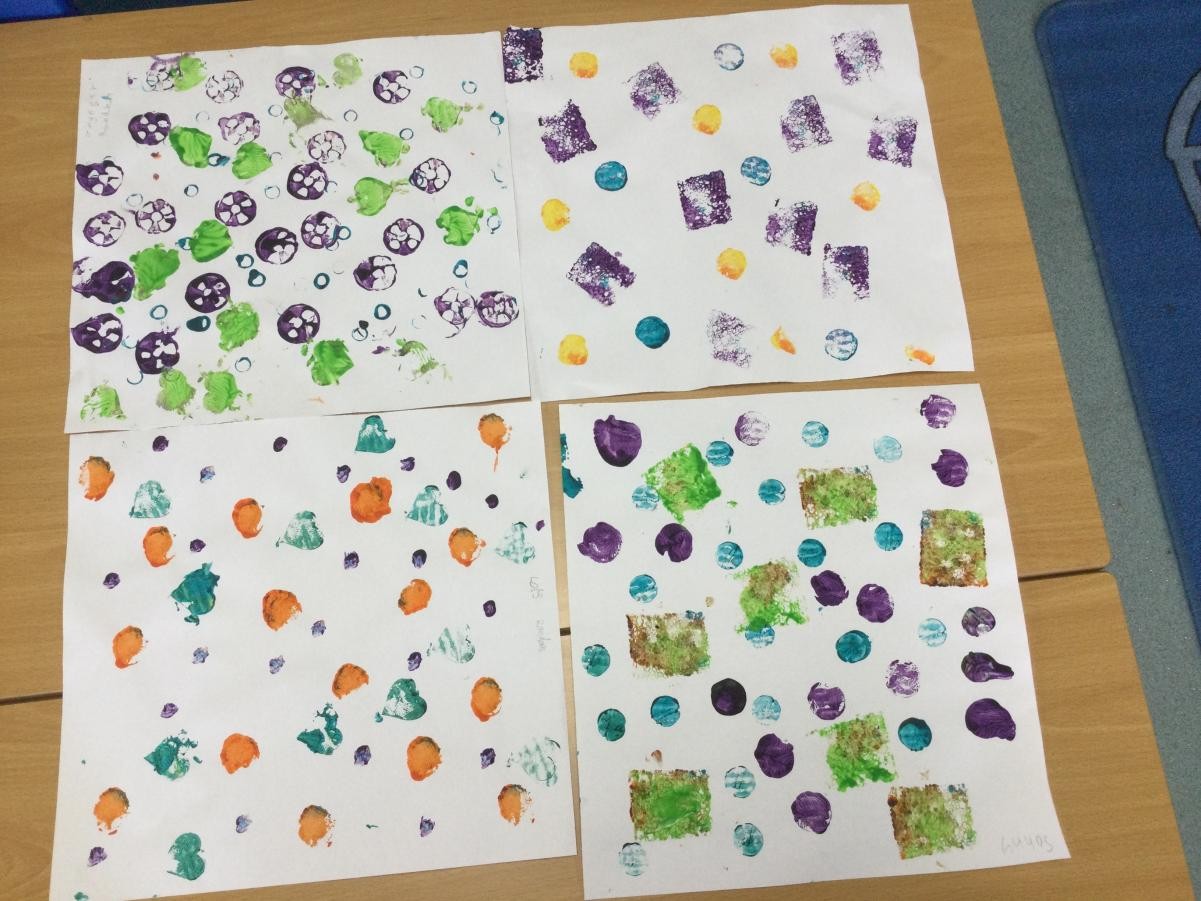 Print. Exploring random patterns using everyday objects.