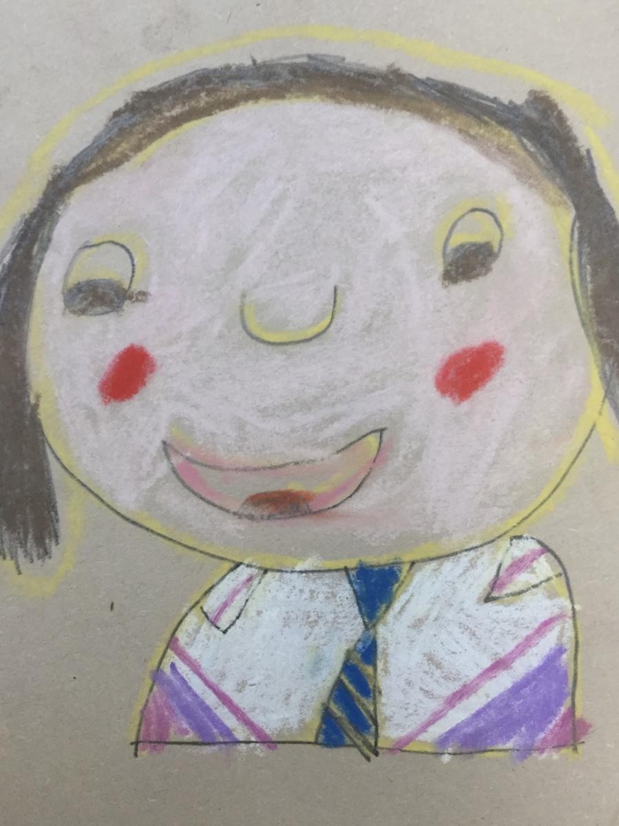 Drawing. Self portraits using chalk pastels