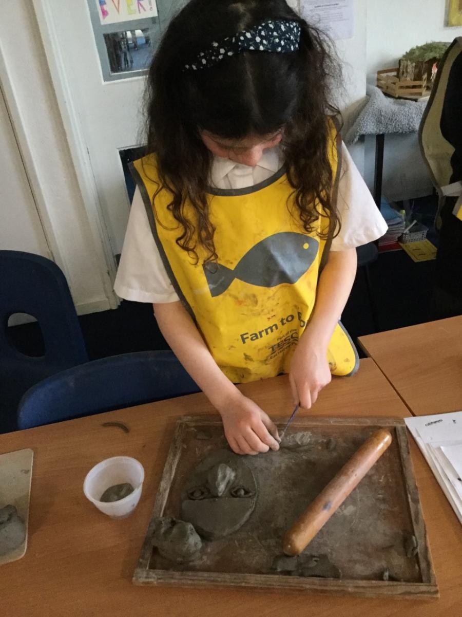 Sculpture. Clay Anglo Saxon warriors