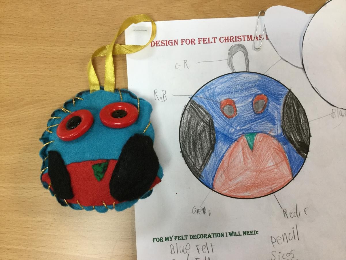 Designing and making Christmas decorations