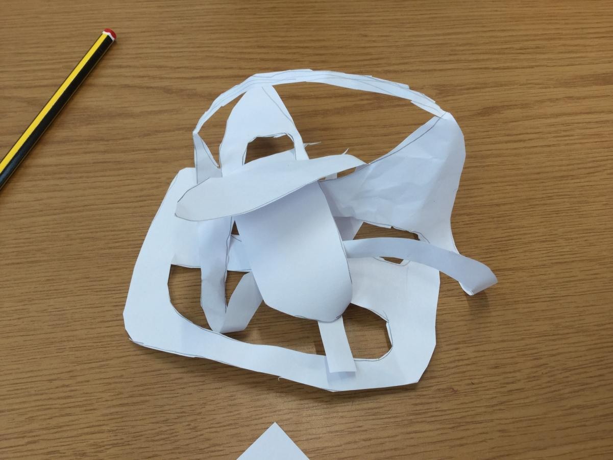 St Ives Artist Inspired - Barbara Hepworth. 
Paper sculptures