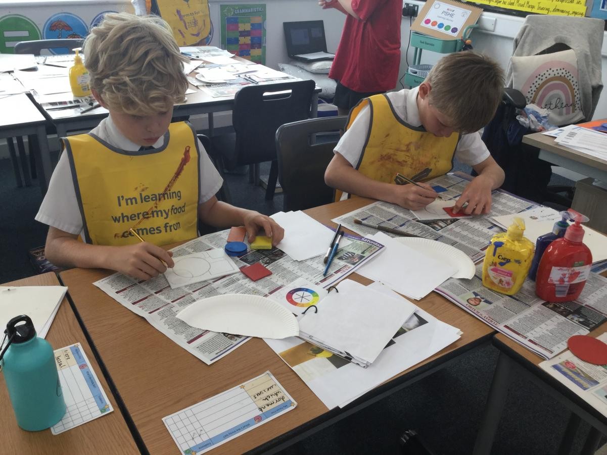 St Ives Artist Inspired - Ben Nicholson.
Prints using complementary colours