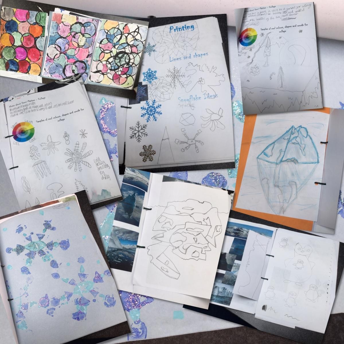 Antarctic drawing book work
