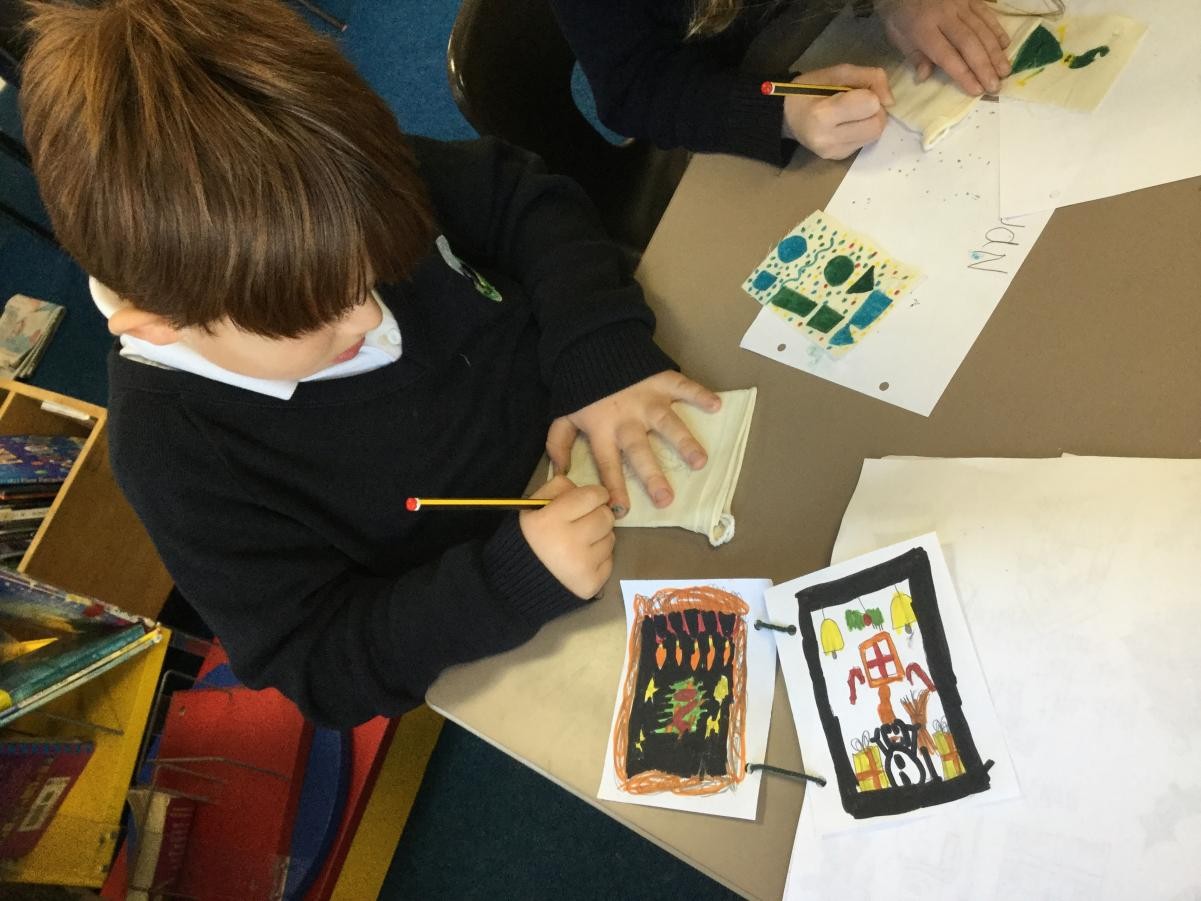 Drawing. Designing textile bags