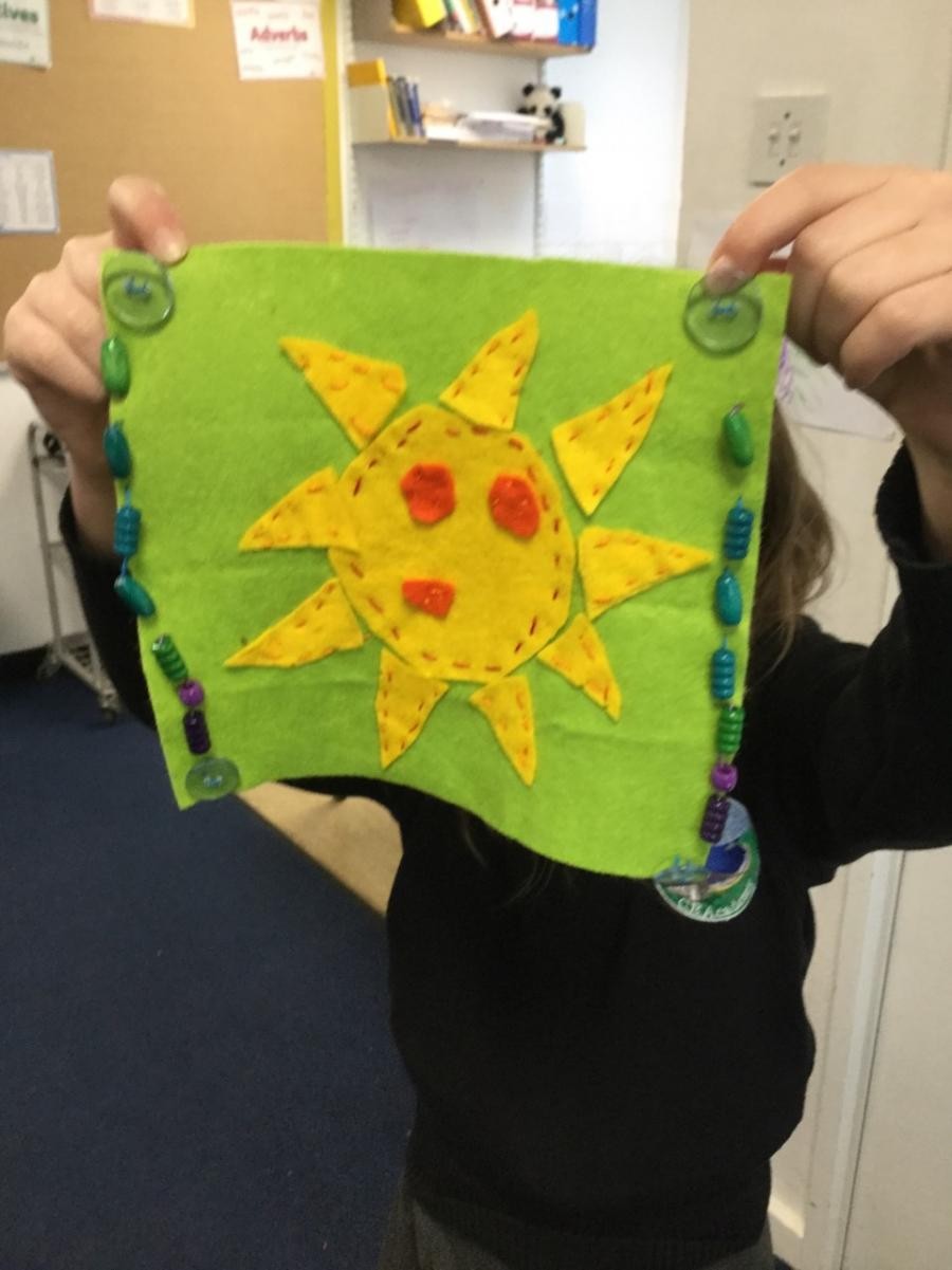 Textiles. Aztec sun