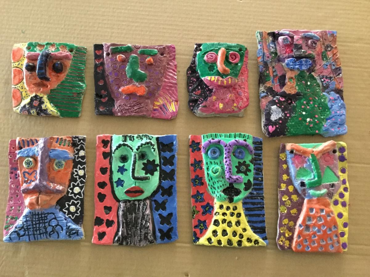 Sculpture. Sandra Silberzweig inspired clay project.