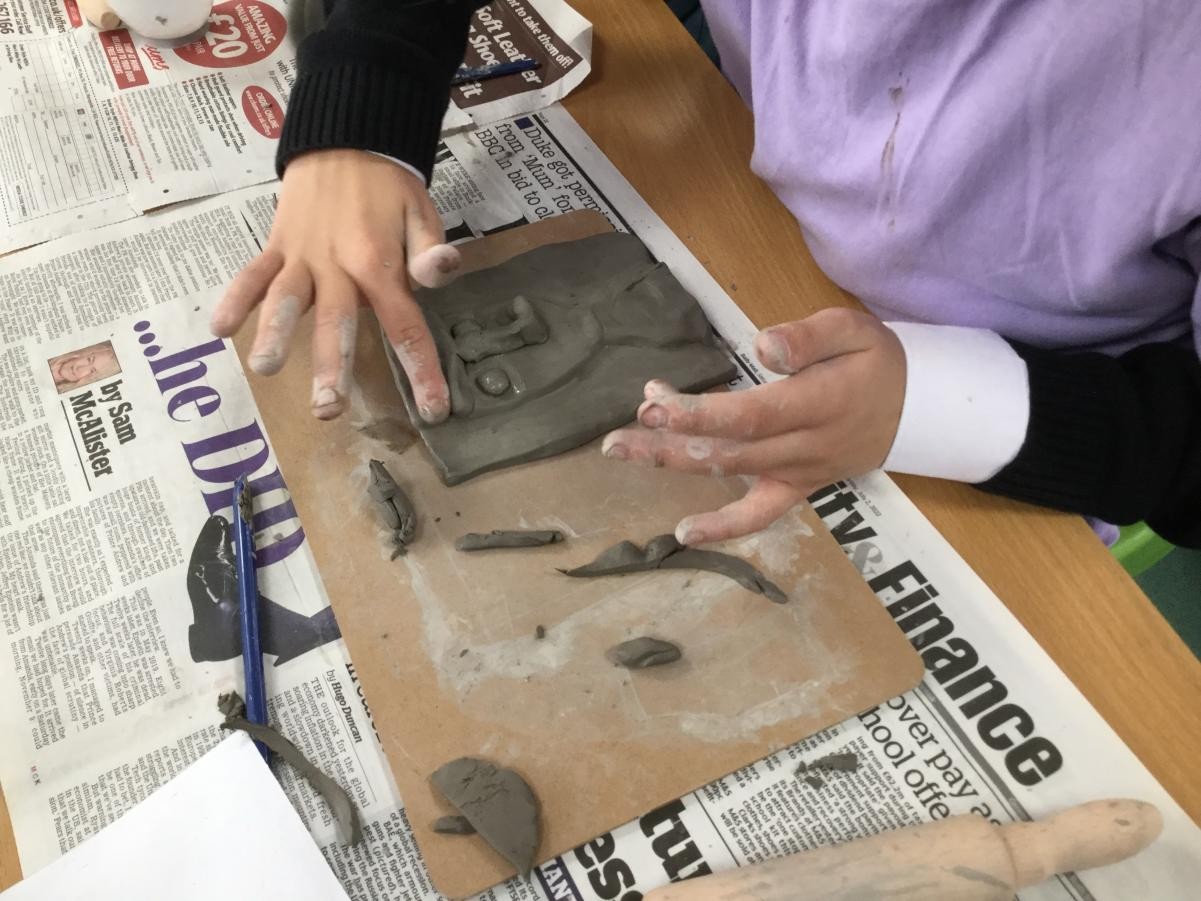 Sculpture. Sandra Silberzweig inspired clay project.