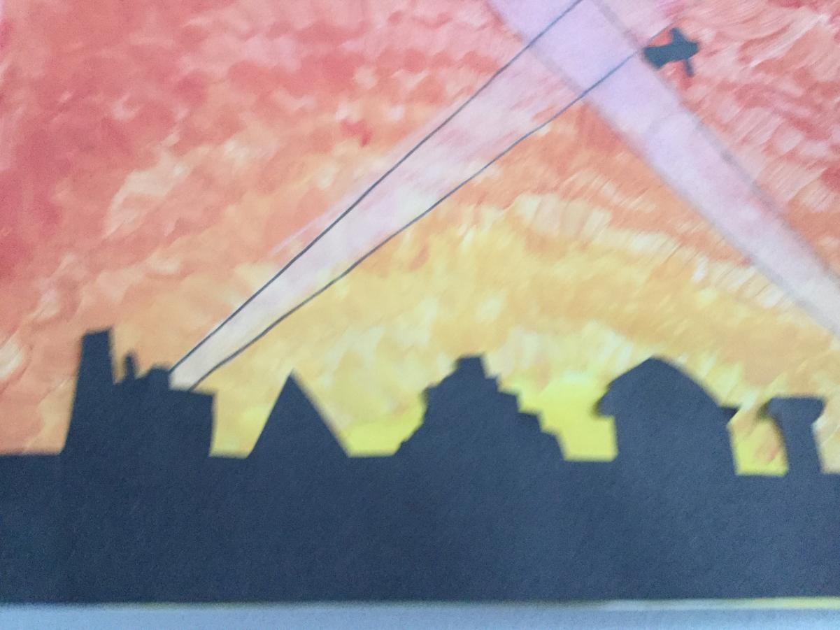 Paint. Adding details to painted backgrounds