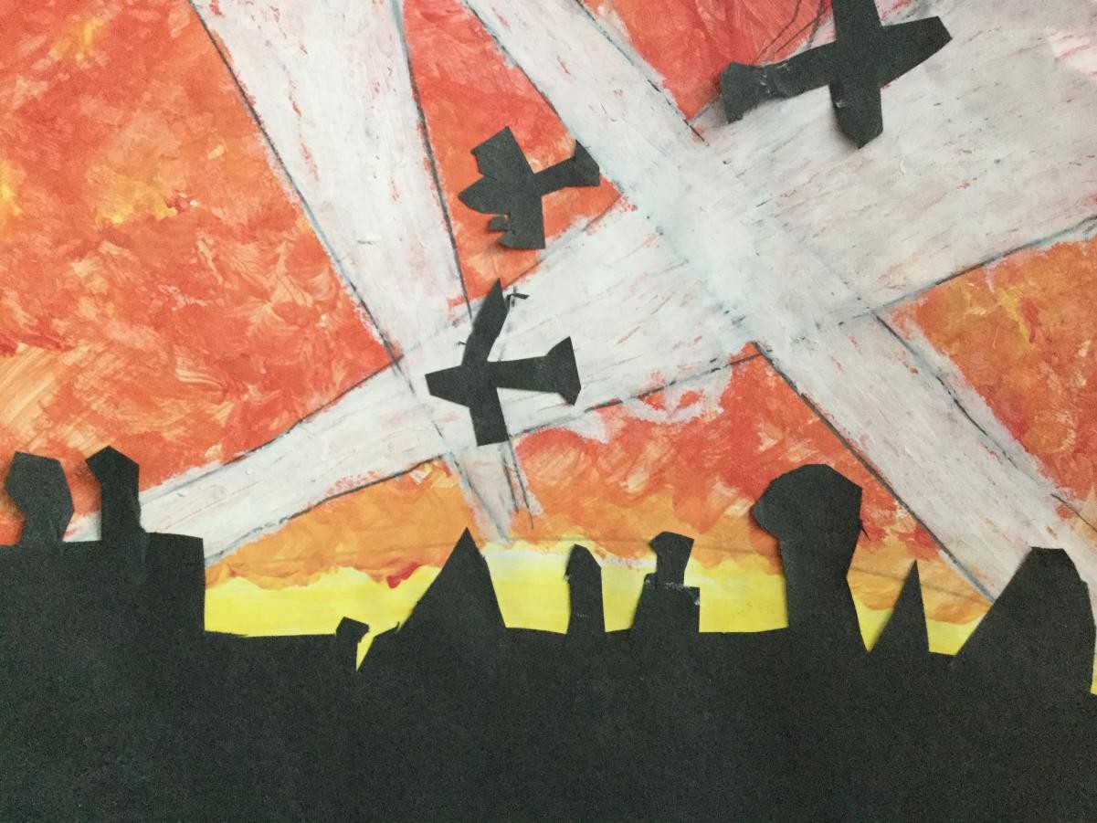 Paint. Adding details to painted backgrounds