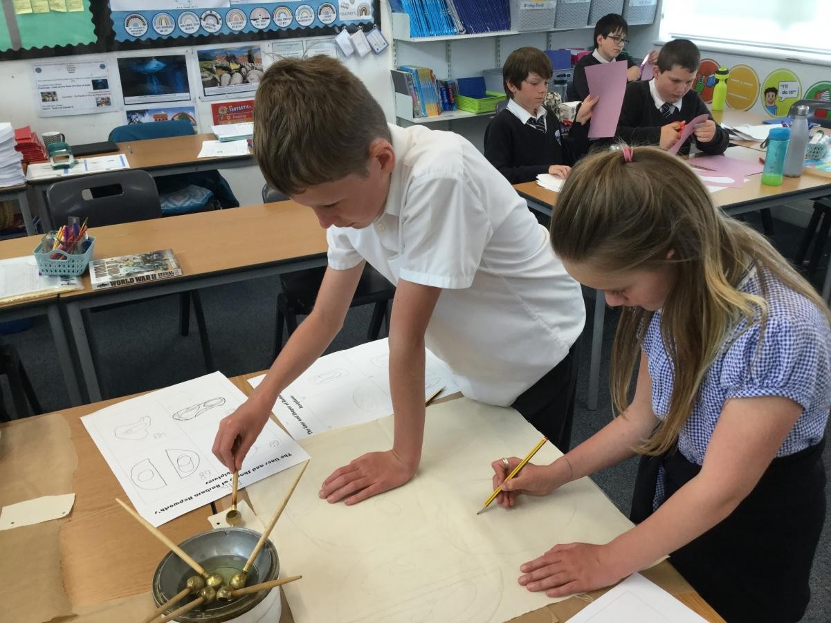 Textiles. Drawing out Hepworth inspired designs for  batik work