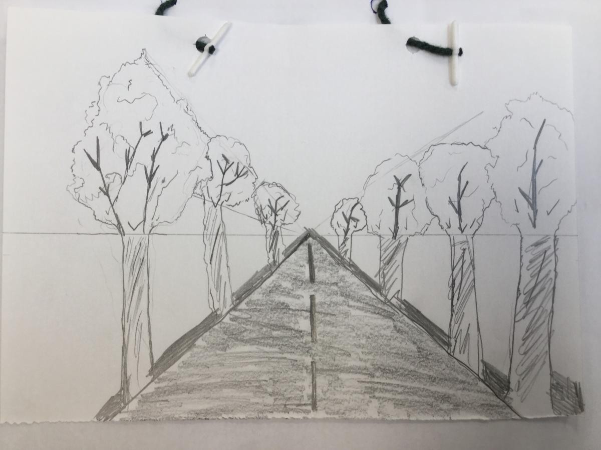 Drawing. One point Perspectives