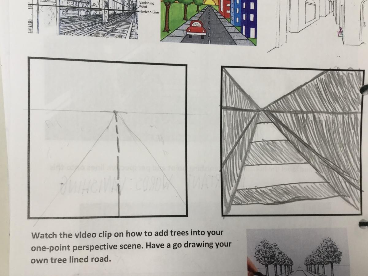 Drawing. One point Perspectives