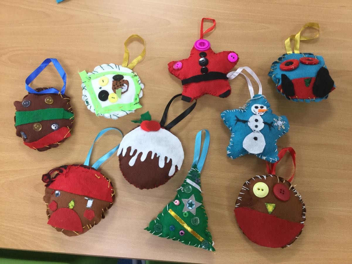 Designing and making Christmas decorations