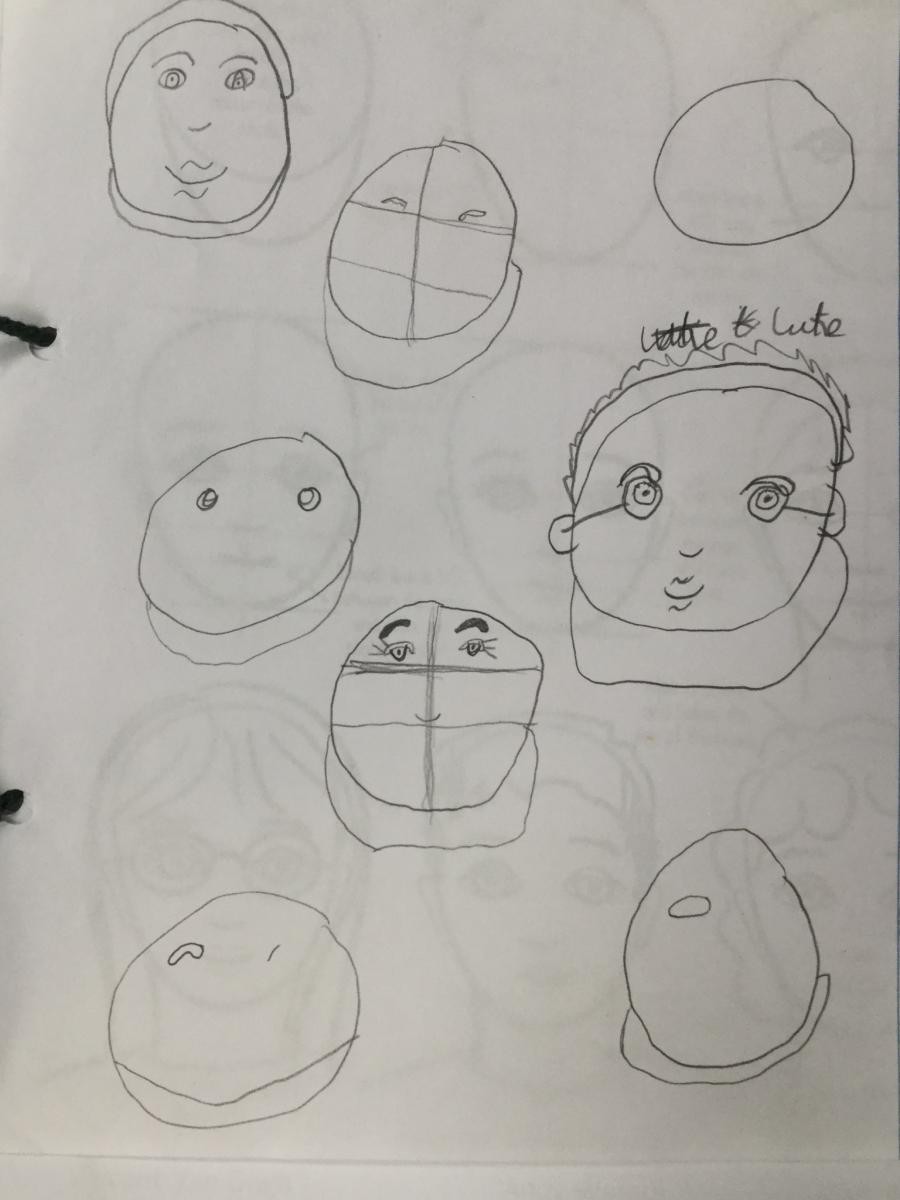 Drawing. Portrait practise