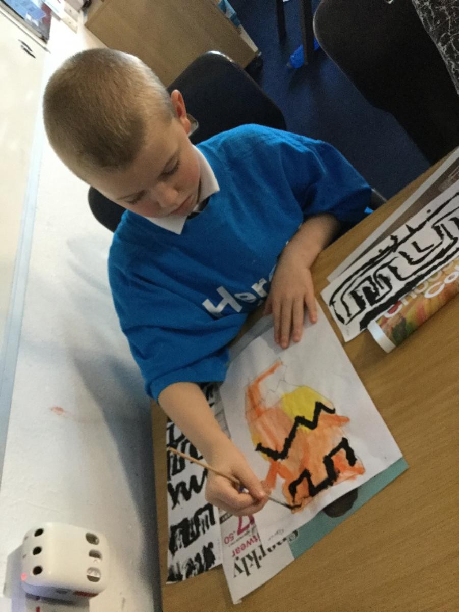 Paint. Adding Greek patterns to watercolour Greek vases