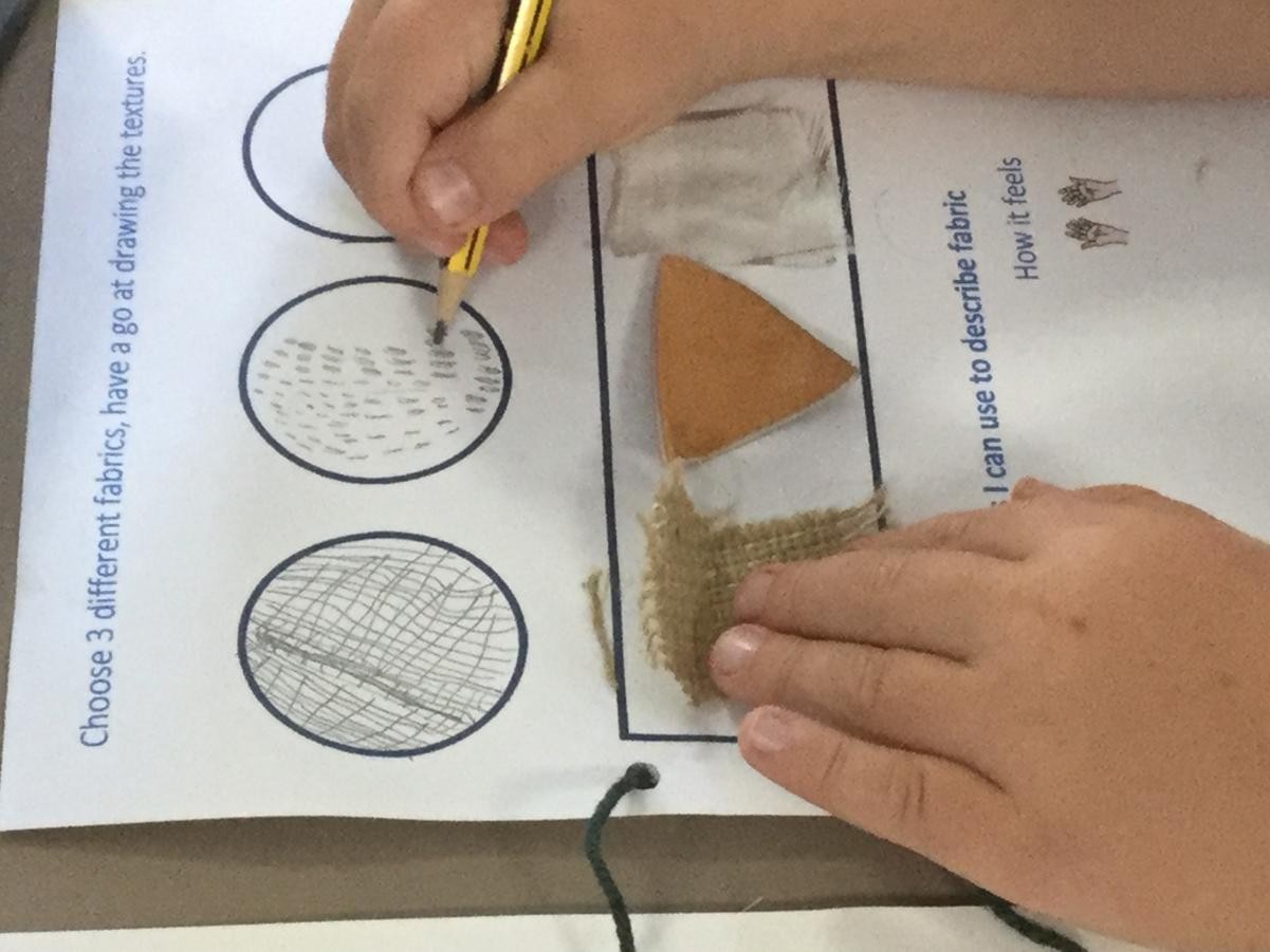 Drawing. Observing textures