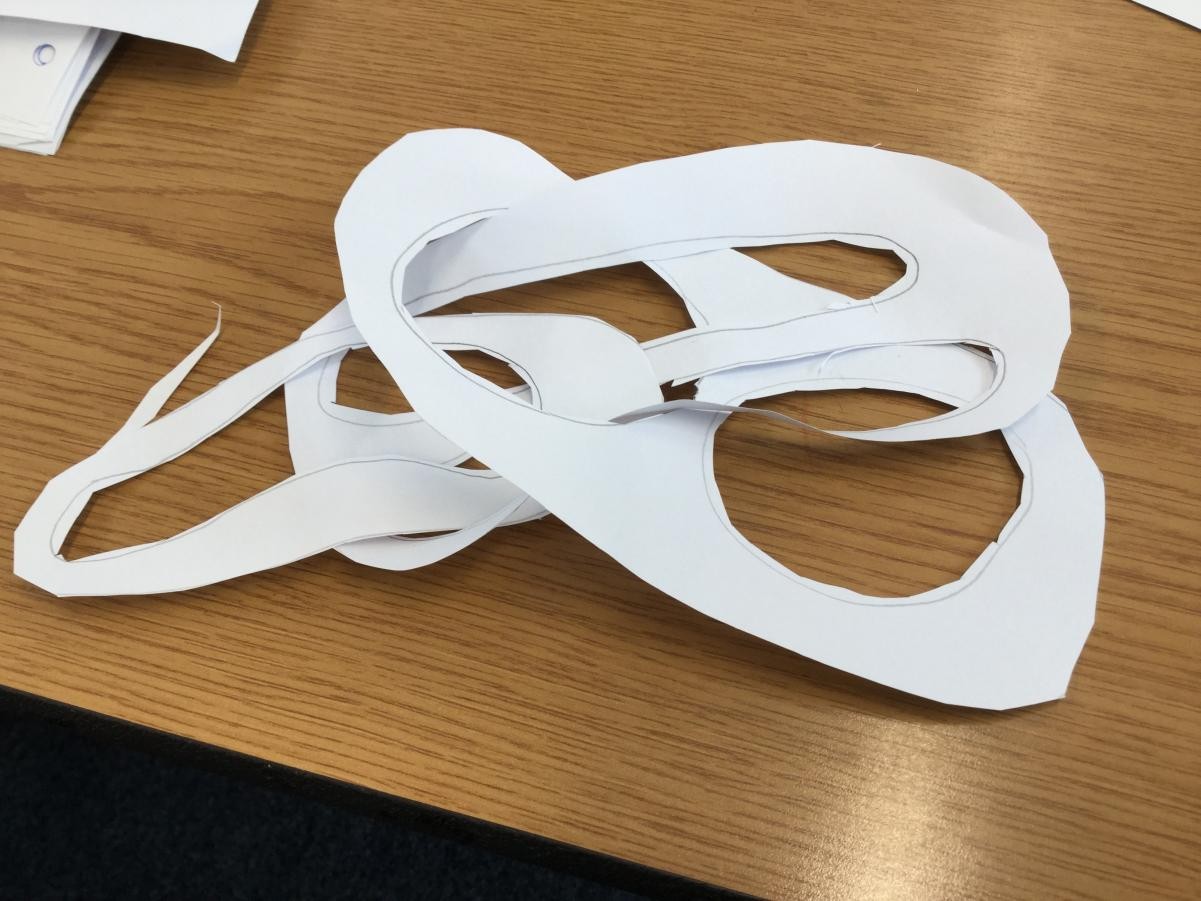 Sculpture. Paper sculptures inspired by Hepworth