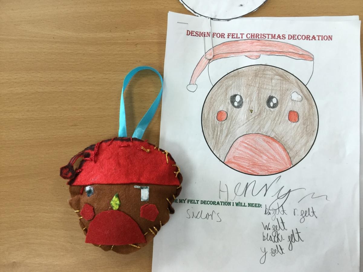 Designing and making Christmas decorations