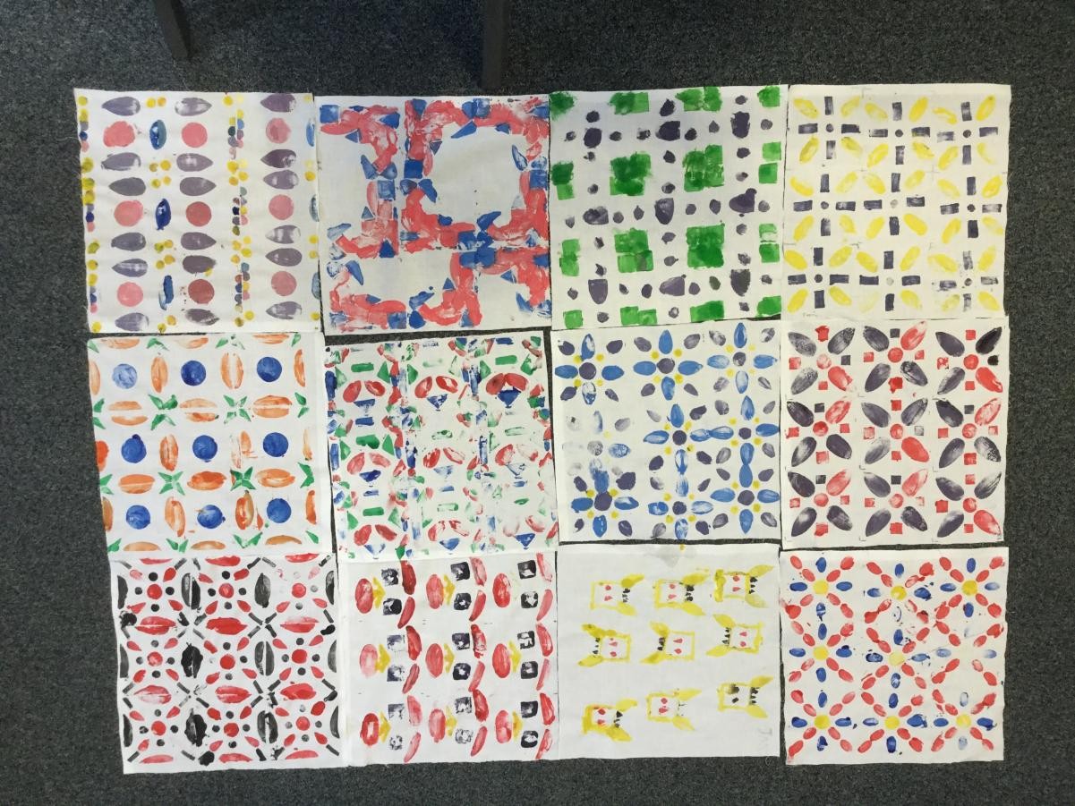 Print. Repeat patterns on fabric