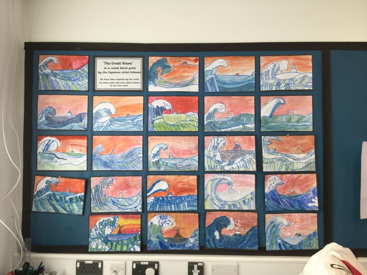 Watercolours inspired by Hokusai’s The Great Wave