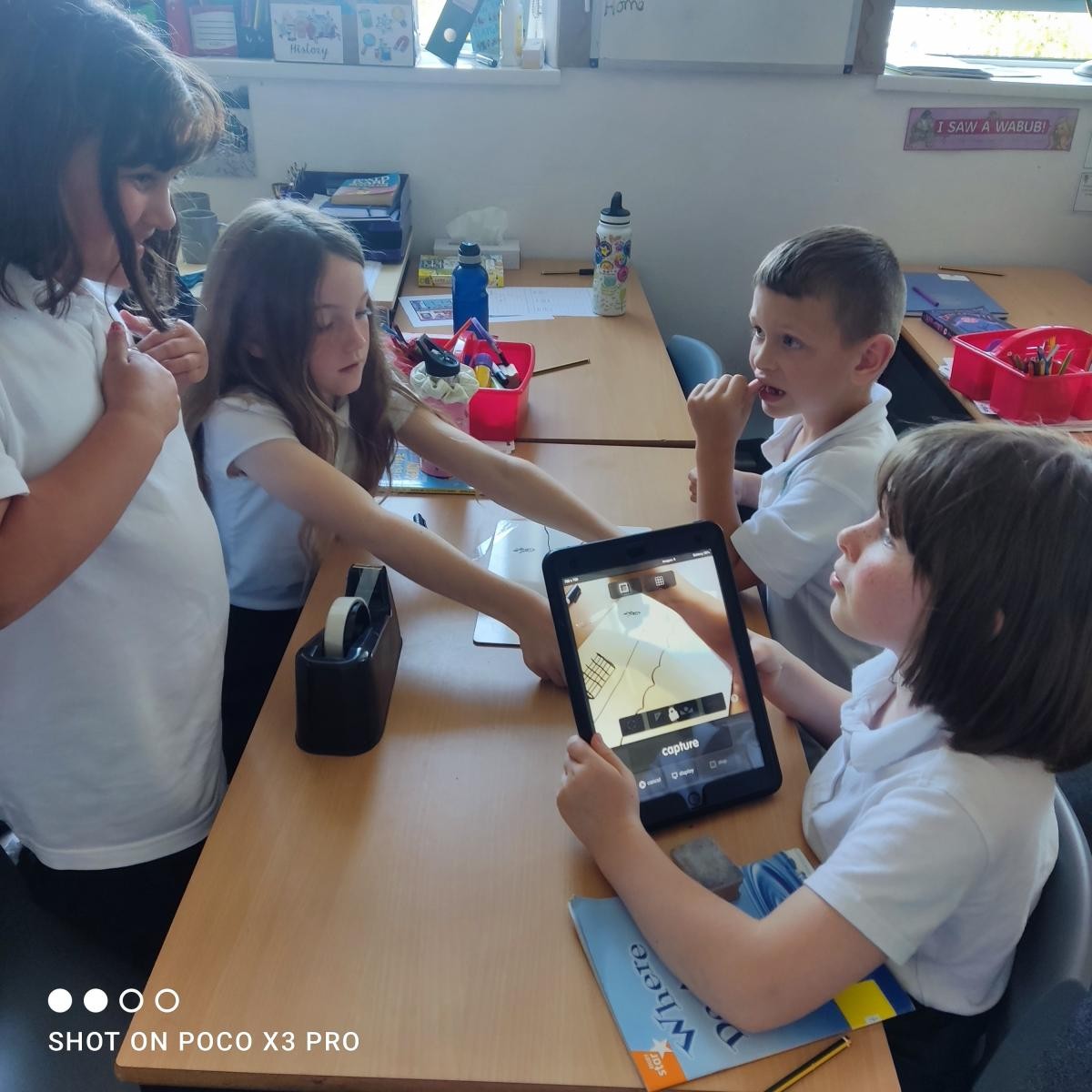 Creating stop motion animations using whiteboards and IPADs.