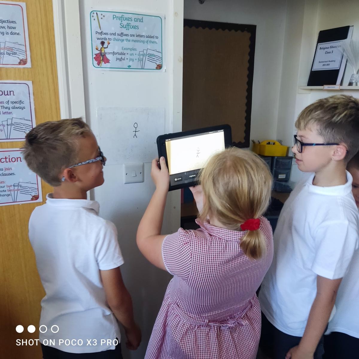 Creating stop motion animations using whiteboards and IPADs.