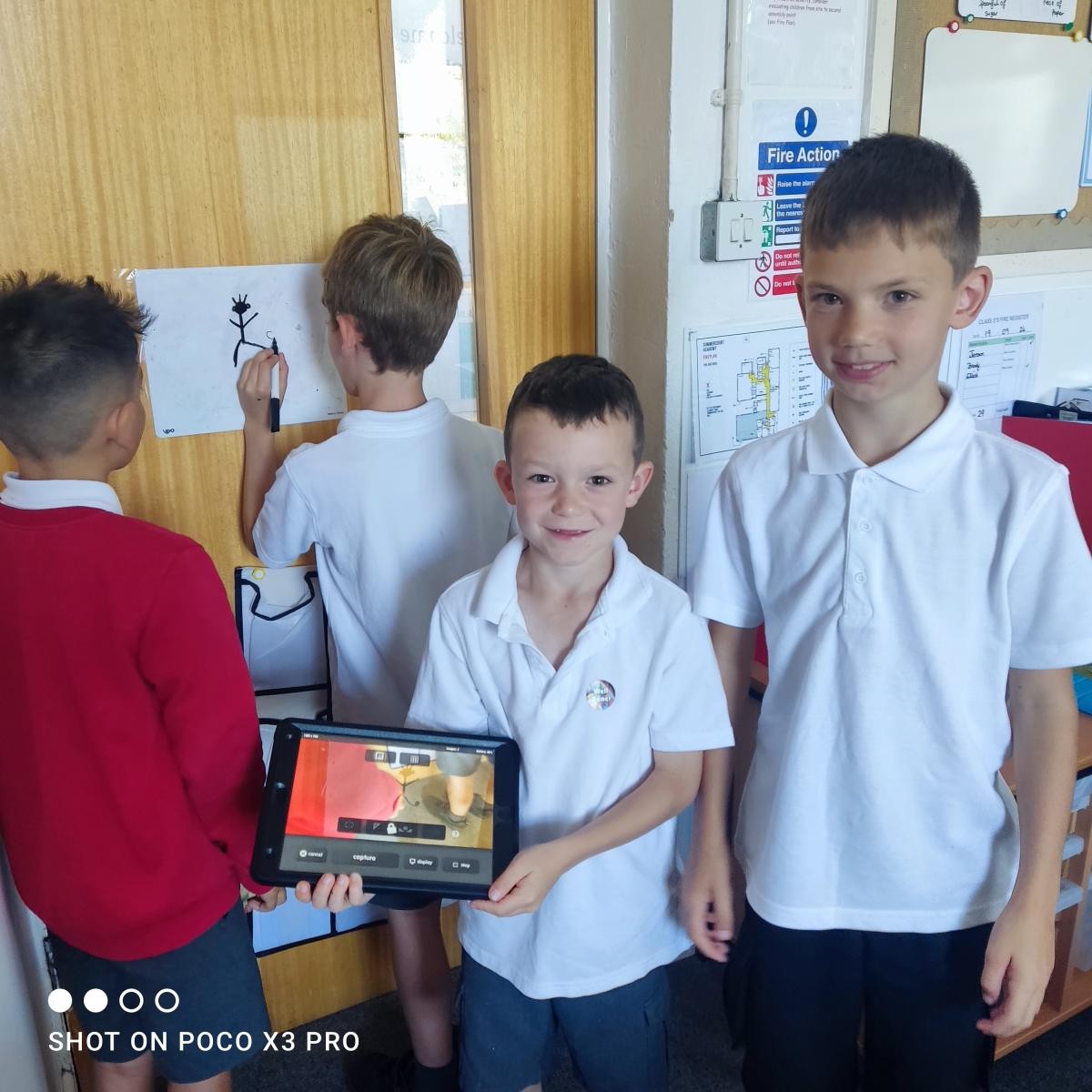 Creating stop motion animations using whiteboards and IPADs.