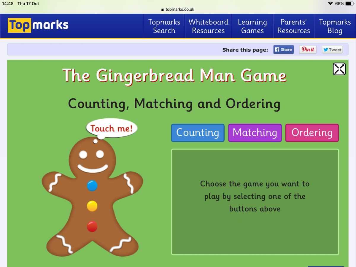 Use the link below to access some great maths games for your Reception child to use at home. 