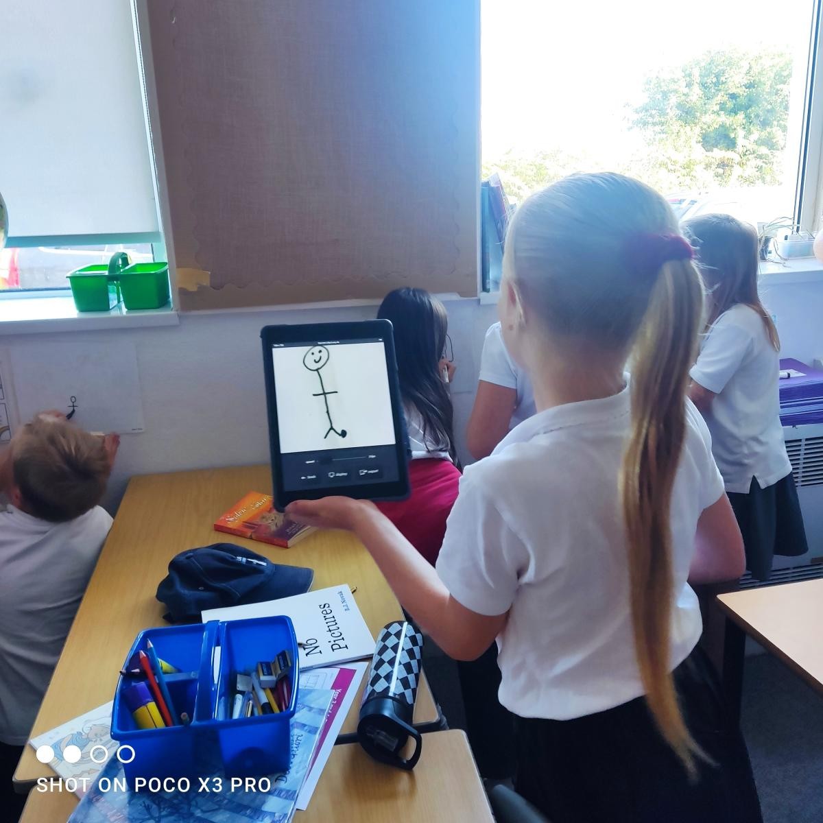 Creating stop motion animations using whiteboards and IPADs.