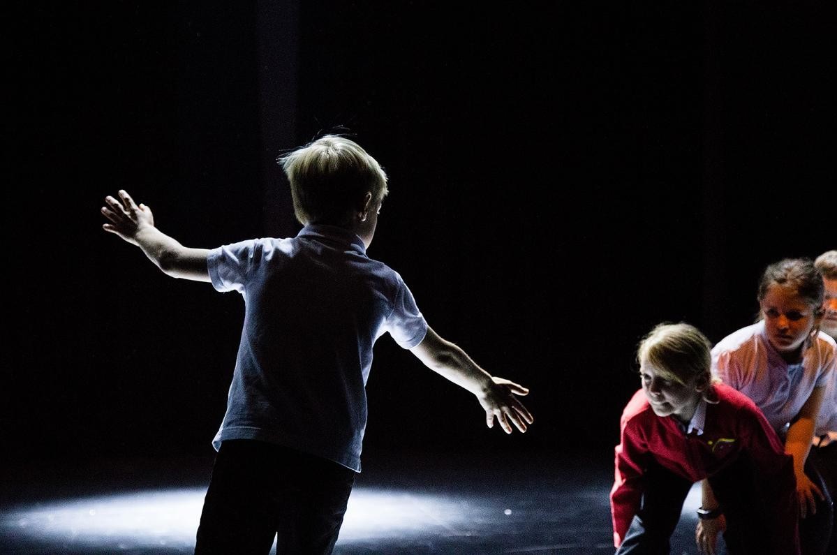 An ensemble performance of Macbeth with Tintagel Primary School at the AMATA at Falmouth University.