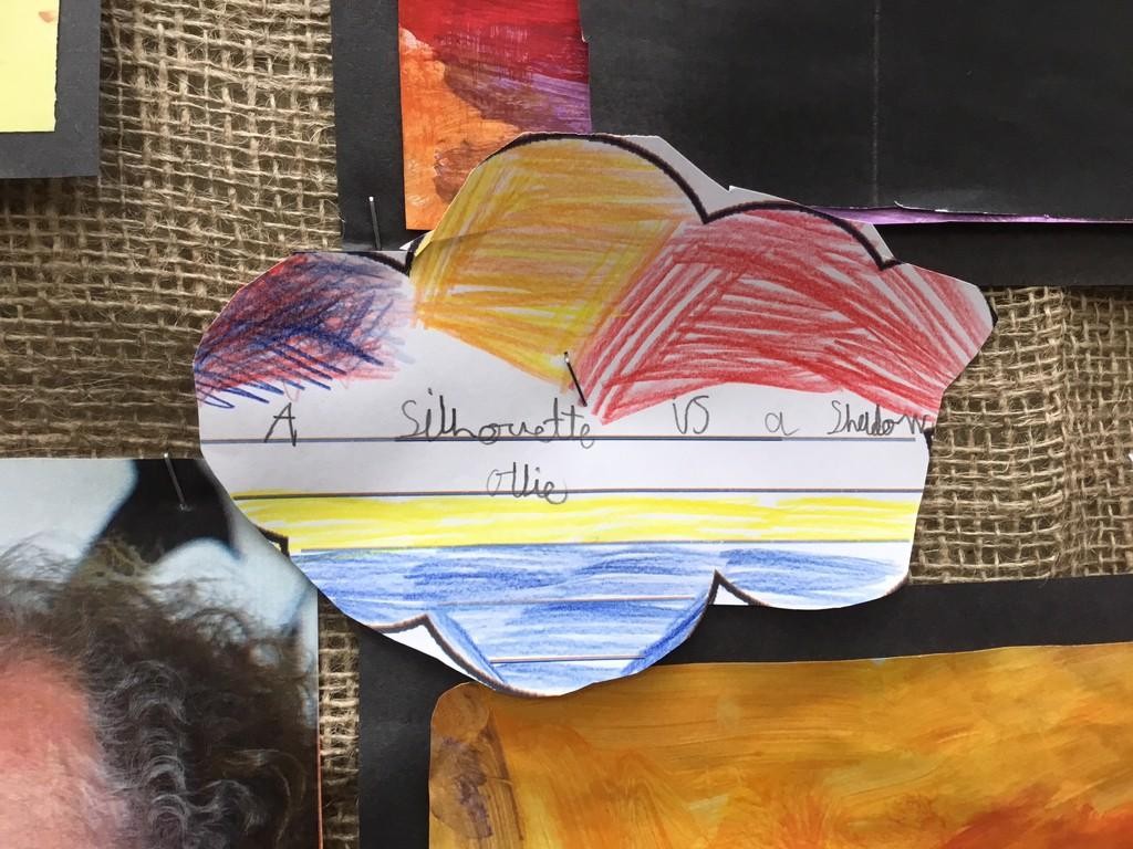 Year 2 creating Charles Burns inspired silhouette artwork. We are blending into a gradient!